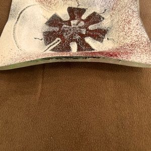 Trinket dish, tarrha glass, Crete.